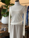 Brazeau Tricot Classic Slip Dress Platinum