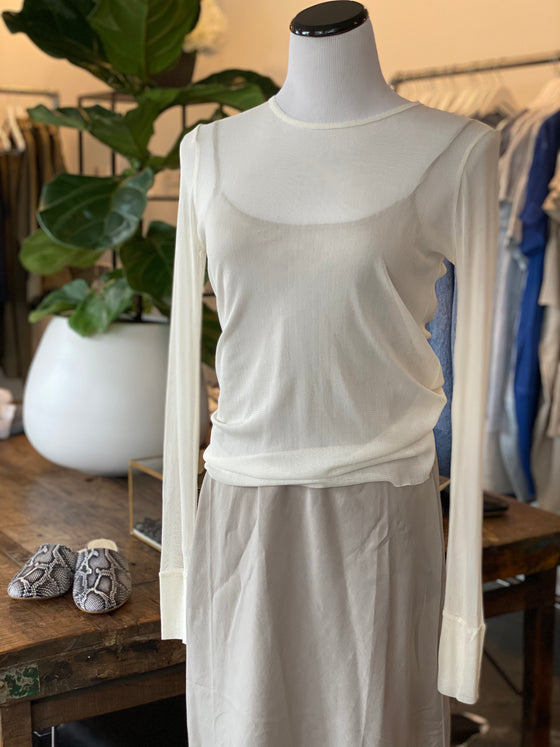 Brazeau Tricot Classic Slip Dress Platinum