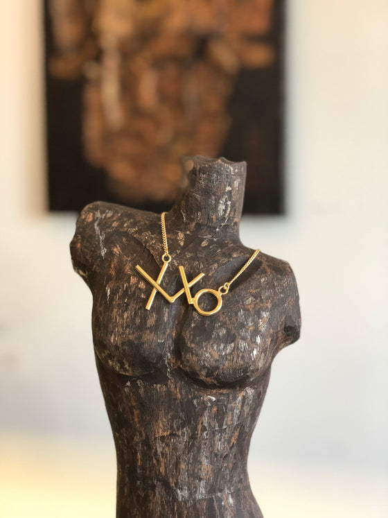 L. George Hugs and Kisses Necklace