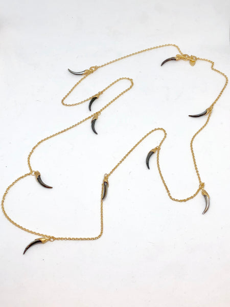 Heather Benjamin Grey Multi Shard Necklace