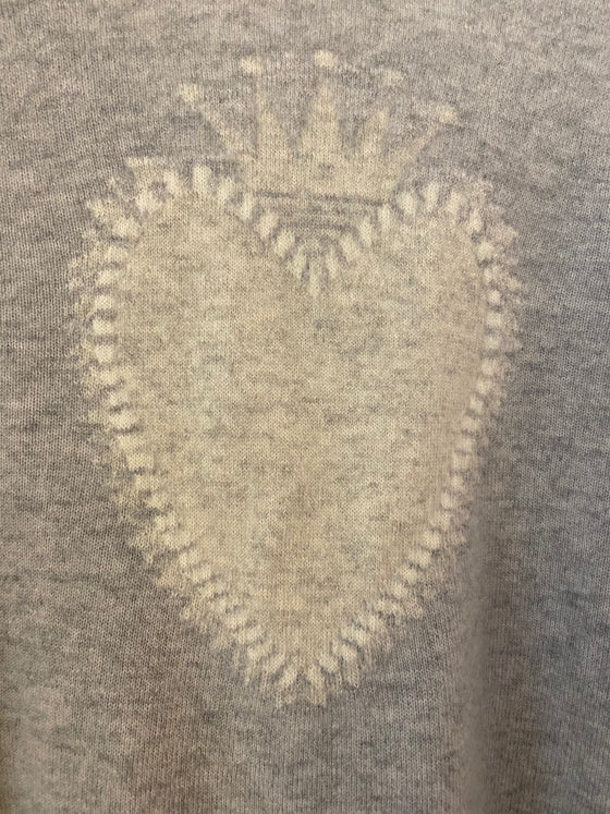 Brazeau Tricot Milagro Platinum Cashmere V-Neck Sweater