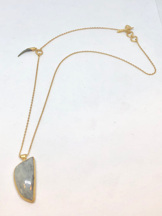 Heather Benjamin Grey Tigers Eye Necklace