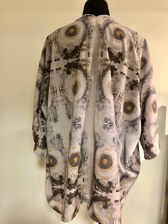Back view of women's kimono
