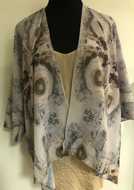 Front view of women's kimono