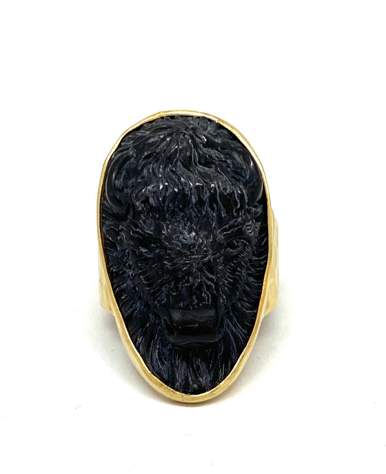 Heather Benjamin Hand Carved Water Buffalo Ring