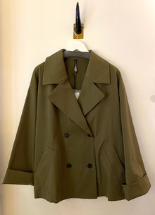  Peter O Mahler Technocotton Double Breasted Jacket in khaki, found at PATRICIA in Southern Pines, NC