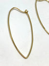 Nathan & Moe Elongated Oval Gold Hoops