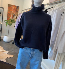  Brazeau Tricot Cashmere Ink Chunky Turtleneck Sweater