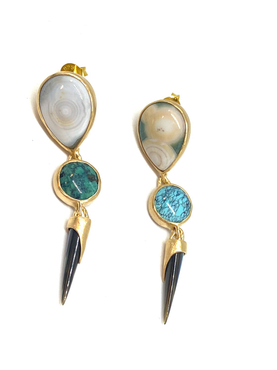 Heather Benjamin Handmade Ocean Jasper Earring