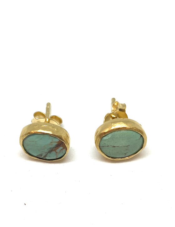 Heather Benjamin Handmade Turquoise Stud Earrings