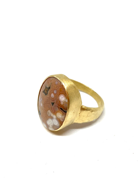 Heather Benjamin Oval Ocean Jasper Ring