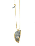 Heather Benjamin Grey Tigers Eye Necklace