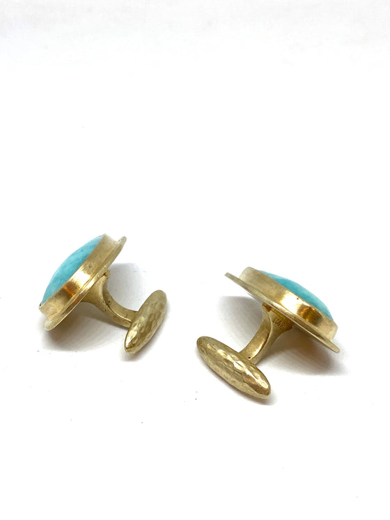 Heather Benjamin Pear Amazonite Cufflinks