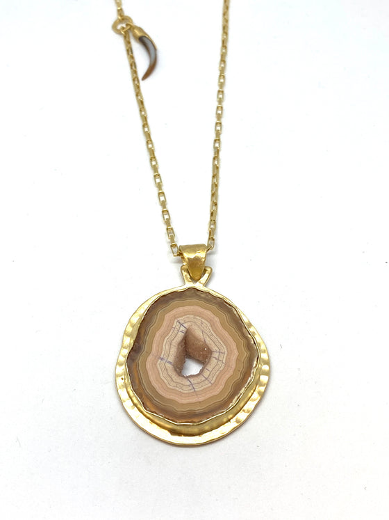 Heather Benjamin White Agate Necklace