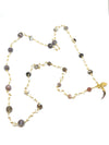 Heather Benjamin White Agate and Botswana Agate Chain Necklace
