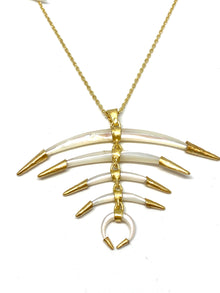  Tribal and Lunar Love Mother of Pearl Necklace
