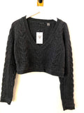 Brazeau Tricot Cashmere Cable Curator Sweater in Coal found at Patricia in Southern Pines, NC 