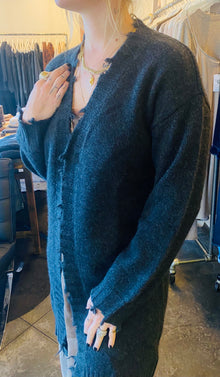  Brazeau Tricot Coal Cashmere Jersey Car Coat