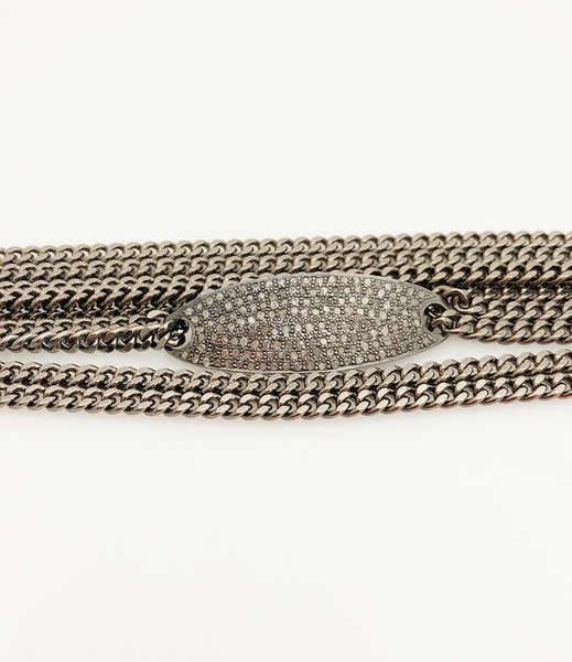 Bracelet with Chain Diamond Pavé Section
