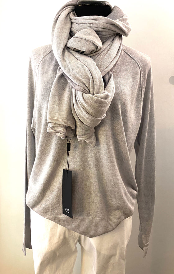 Line Calista Knit Scarf in Overcast