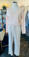 Brazeau Tricot Mist High V Neck Sweater