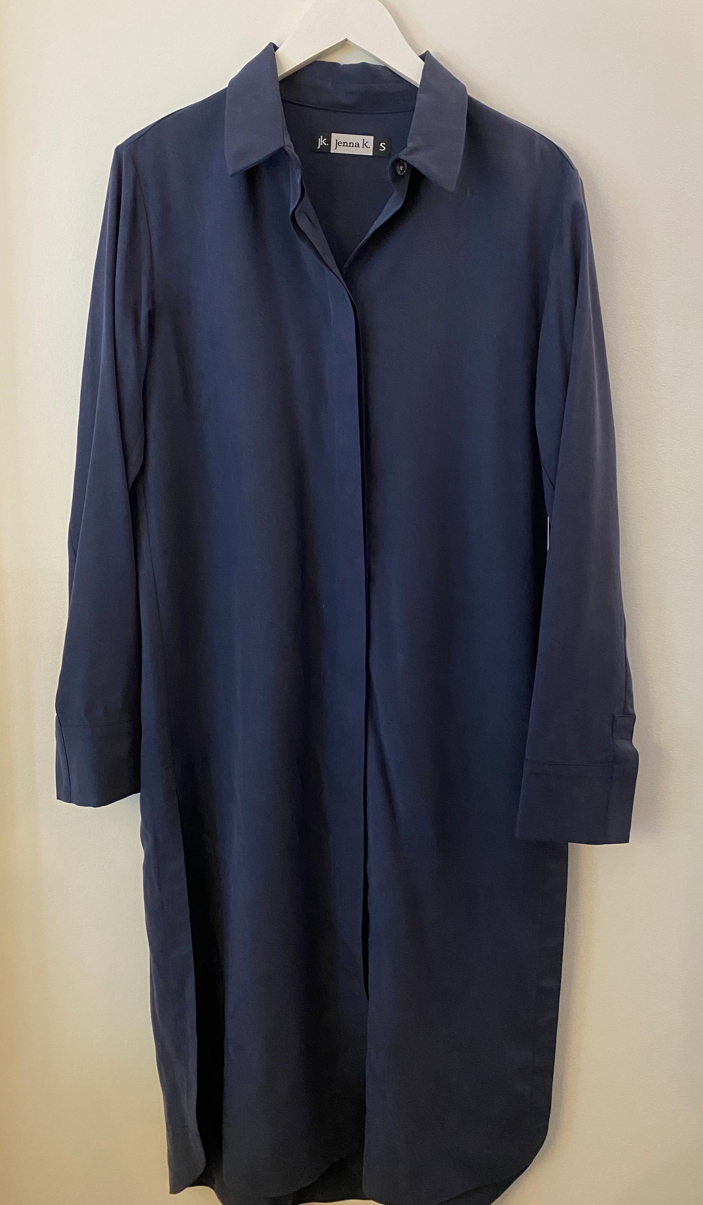 Jenna K Indigo Long Button Down Tunic