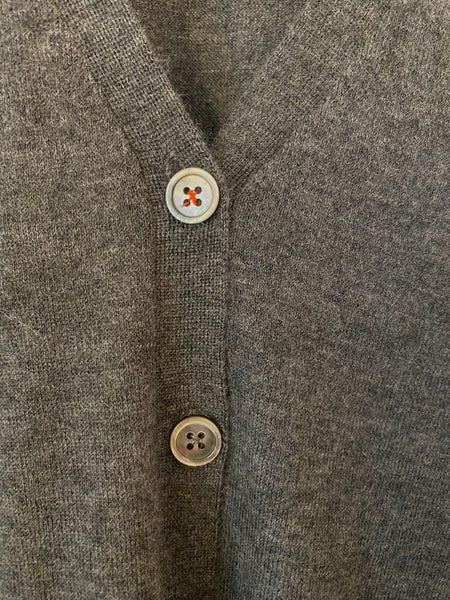 Brazeau Tricot Charcoal Cashmere Boy Cardigan Sweater