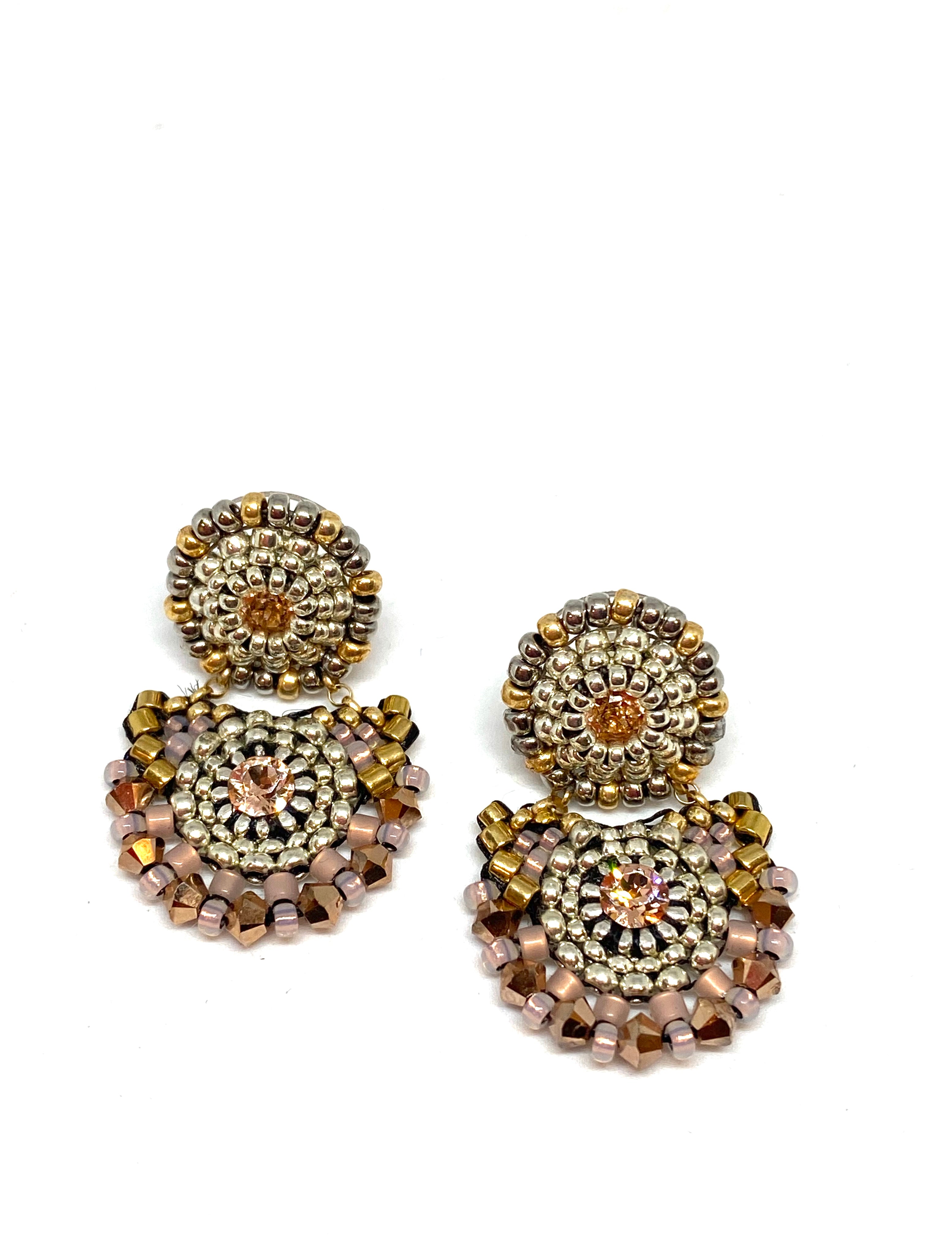 Miguel Ases Swarovski crystal and Miyuki Bead Earrings, found at Patricia In Southern Pines, NC