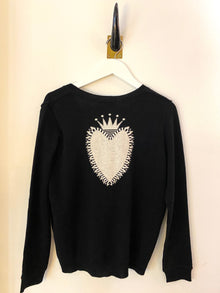  Brazeau Tricot Milagro Black Cashmere V-Neck Sweater