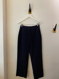 Peter O Mahler Cotton Stretch Pants with Turn Up Hem in black/navy found at PATRICIA in Southern Pines, NC
