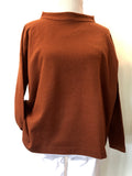 Peter O Mahler Wool Jersey Pullover with Stand-Up Collar