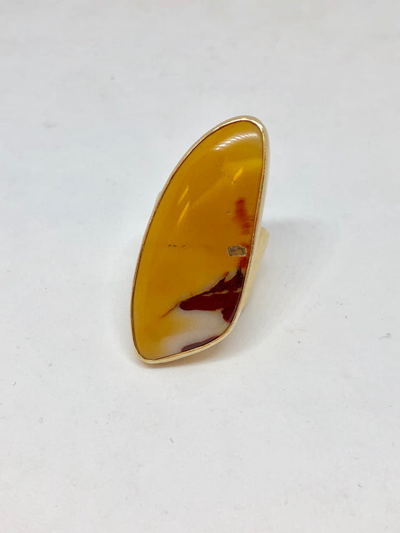 Heather Benjamin Mustard Sunset Mookite Ring