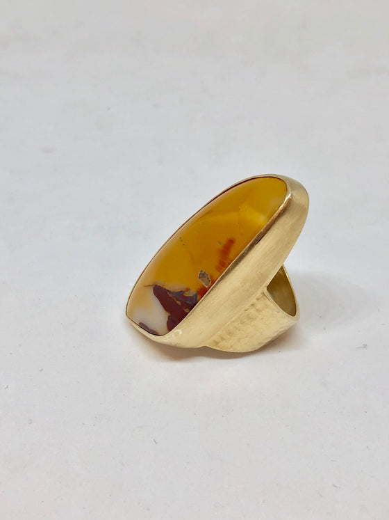 Heather Benjamin Mustard Sunset Mookite Ring