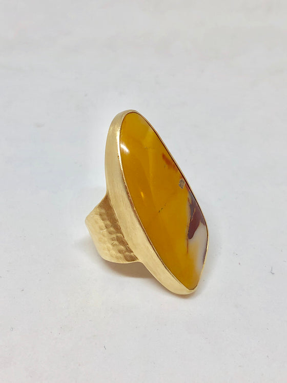 Heather Benjamin Mustard Sunset Mookite Ring