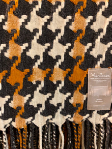  Burel Pied de Coq Throw in Mustard-Grey