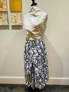 Peter O Mahler Printed Front Pleat Skirt