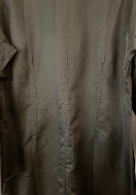Brazeau Tricot Cotton Silk Shirt Dress Coal