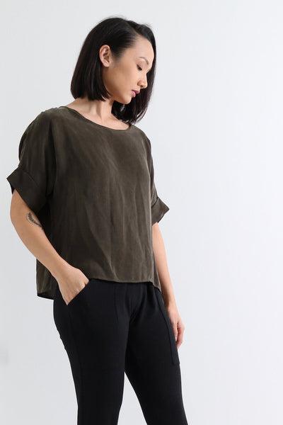 Natale Busby Olive Cupro t-shirt found at PATRICIA in Southern Pines, NC. 