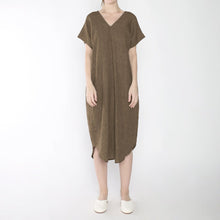  Szeki Signature Linen T-Shirt Reversible Maxi Ash Brown