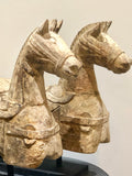 Carved Wooden Horse on Stand