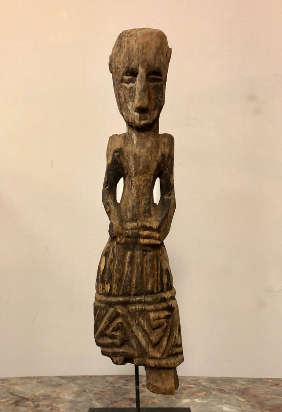 Wooden Girl statue on Stand