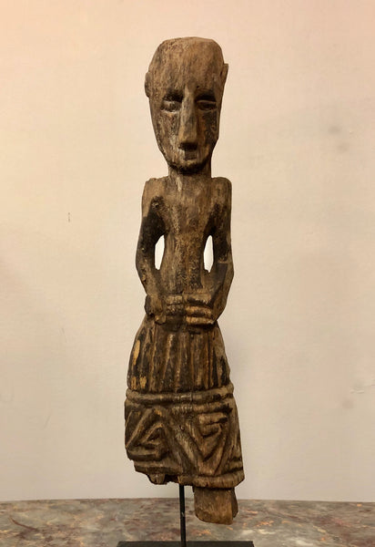 Wooden Girl statue on Stand
