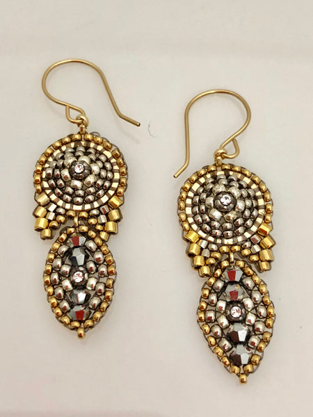 Miguel Ases Swarovski and Miyuki Earrings