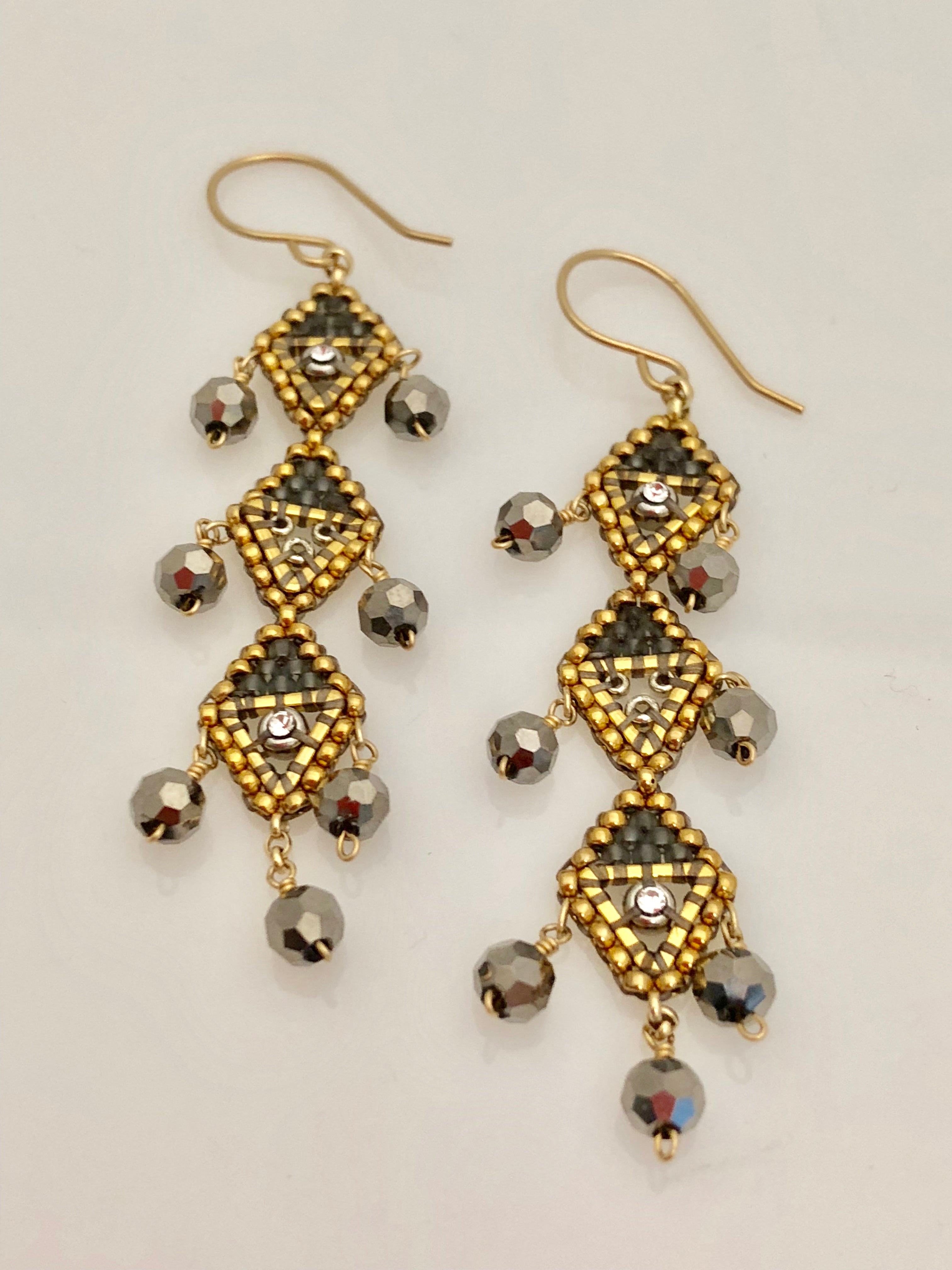 Miguel Ases swarovski and miyuki bead drop earrings found at PATRICIA in Southern Pines and Raleigh, NC   