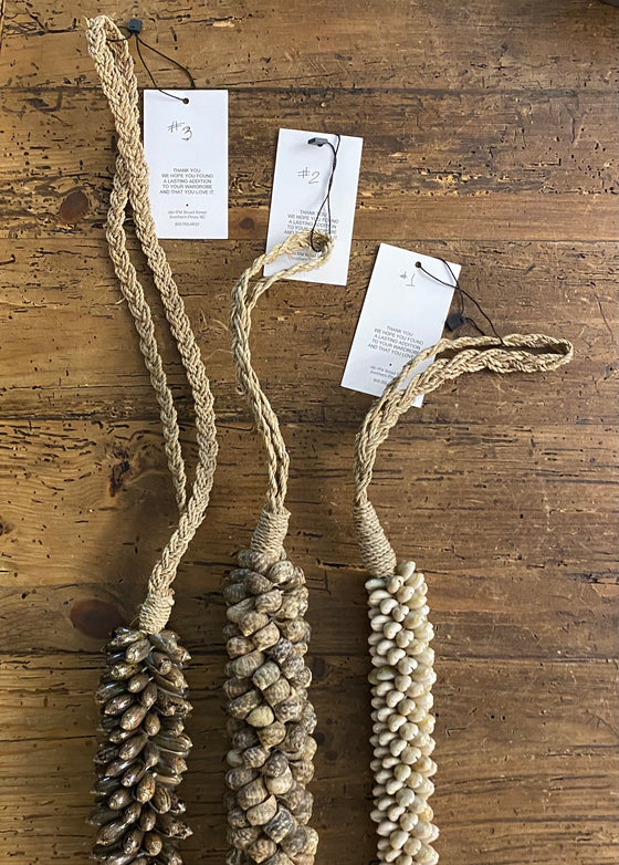 Natural Shell Hanging with a Natural Rope Tassel
