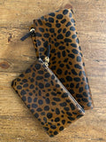 Clare V Wallet Leopard Hair-On Wallet Clutch