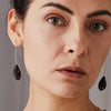 Julie Cohn Droplet Black Clay Earrings