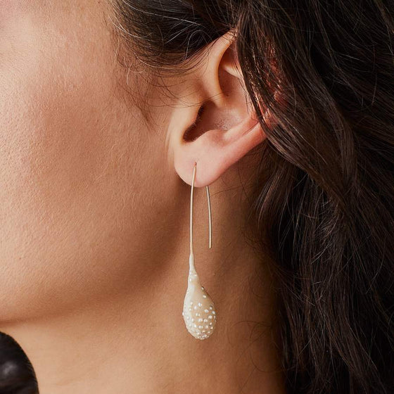 Julie Cohn Droplet Clay Pearl Earrings