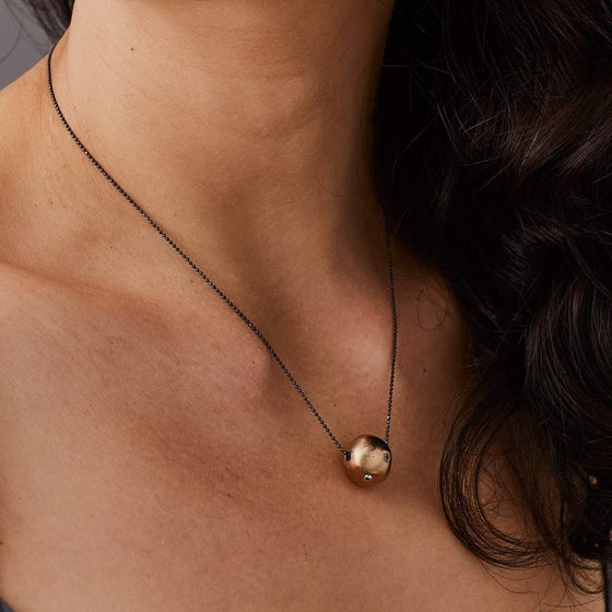 Julie Cohn Moon Rock Bronze Pendant with Sterling Silver Chain