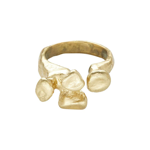 Julie Cohn Brutalist Bronze Adjustable Ring